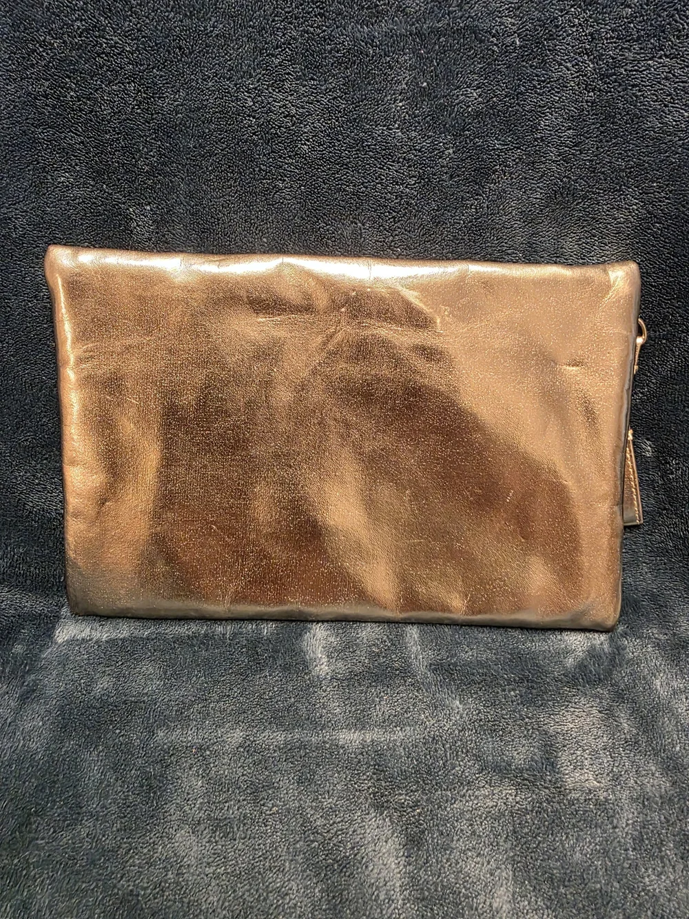 Poppin Metallic Gold/Pink Double-Zip Women’s Accessory Bag